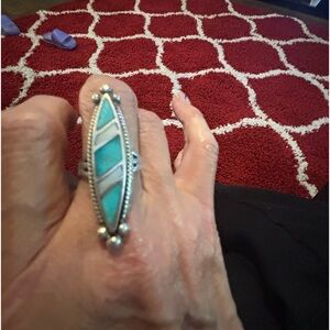Silver-Turquoise Bracelet, Ring